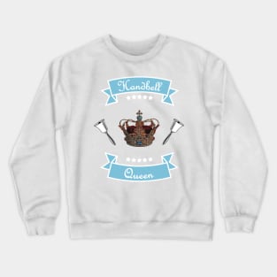 Handbell Queen Blue on Pink Crewneck Sweatshirt